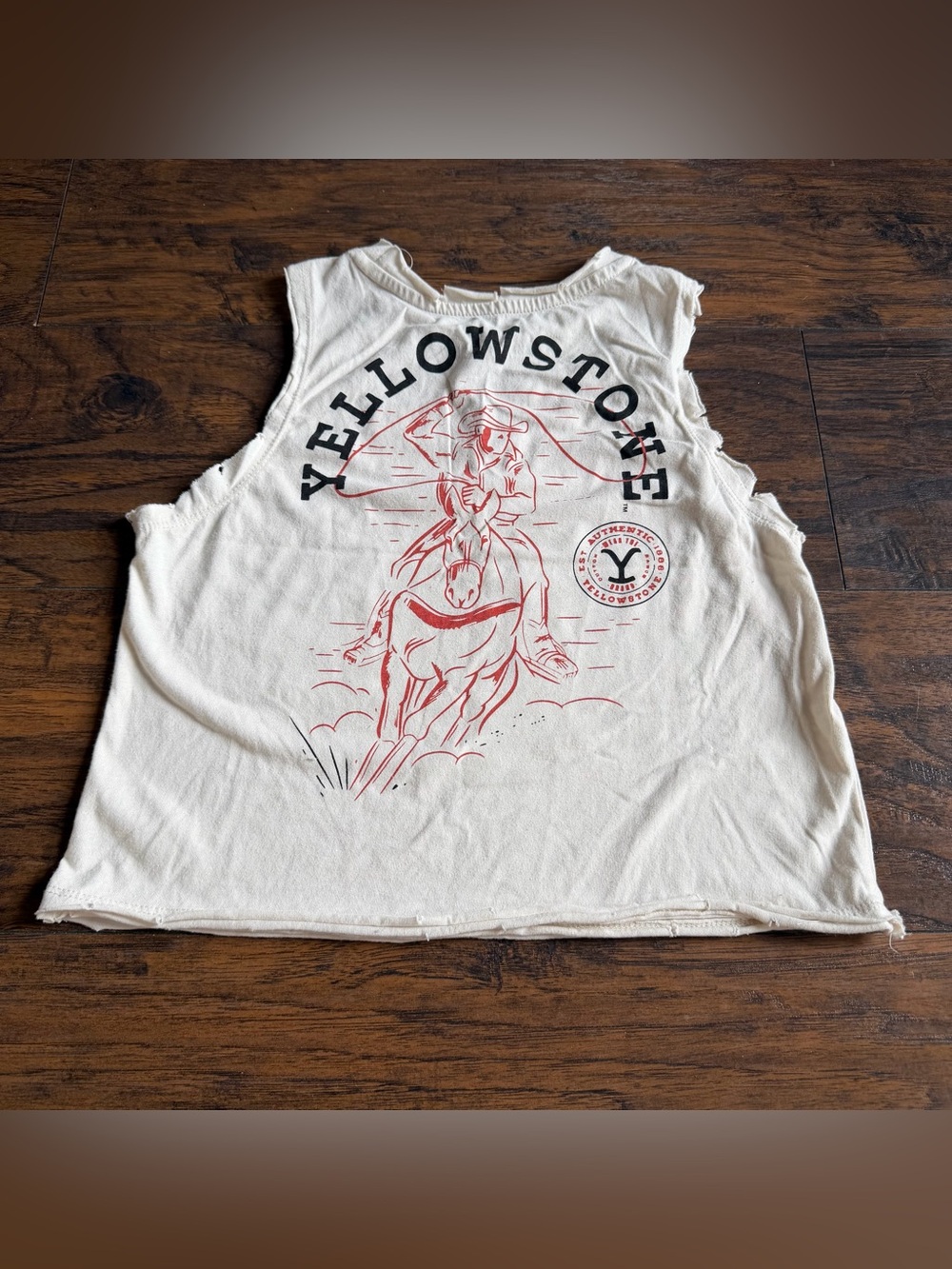 Yellowstone Dutton Ranch Sleeveless Crop Tank Top size Small